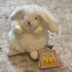 NWT Bunnies by the Bay Fluffy White Bunny Toy